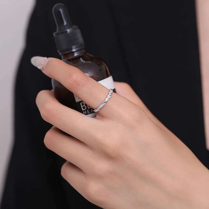 5 Stone Moissanite Wedding Rings Round Brilliant Cut Half Eternity Band 925 Silver 3mm Lab Diamond Wedding Ring for Women Men