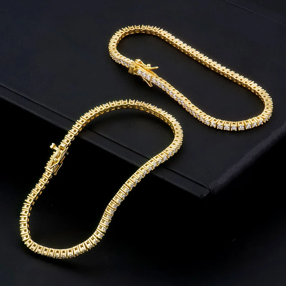 Factory Price D VVS1 Moissanite Tennis Bracelet 925 Sterling Silver Single Row Classics with GRA Bracelets for Women Man Jewelry