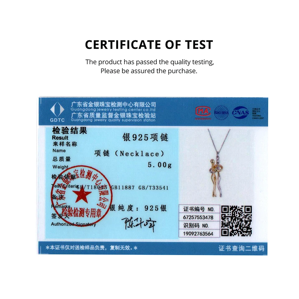 WOSTU Real 925 Silver Hug Couple Pendant Necklace For Love, Silver Gold Two-tone Him & Her embrace Pendant Valentine's Gift