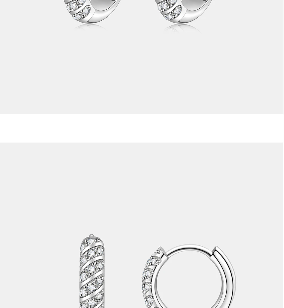 PERFANY All Moissanite Hoop Earrings Women S925 Pure Silver Laboratory Diamond Fashion Wedding Party Jewelry PERFANY All Moissanite Hoop Earrings Women S925 Pure Silver Laboratory Diamond Fashion Wedding Party Jewelry