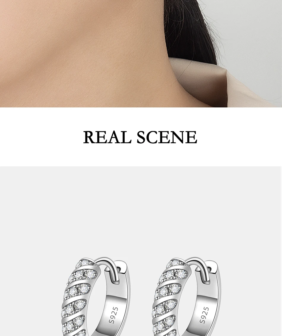 PERFANY All Moissanite Hoop Earrings Women S925 Pure Silver Laboratory Diamond Fashion Wedding Party Jewelry PERFANY All Moissanite Hoop Earrings Women S925 Pure Silver Laboratory Diamond Fashion Wedding Party Jewelry