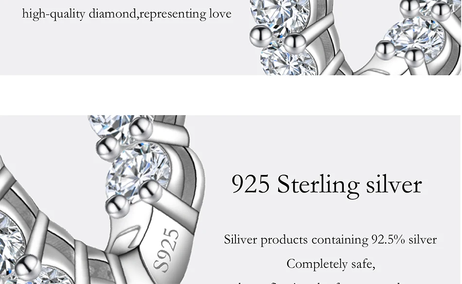 PERFANY 1.8CT All Moissanite Earrings for Women S925 Pure Silver GRA Certified Diamond Temperament Fashion Wedding Party Jewelry