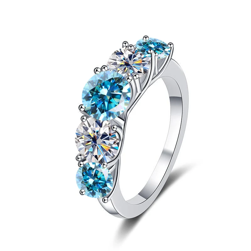 Sea Blue Moissanite