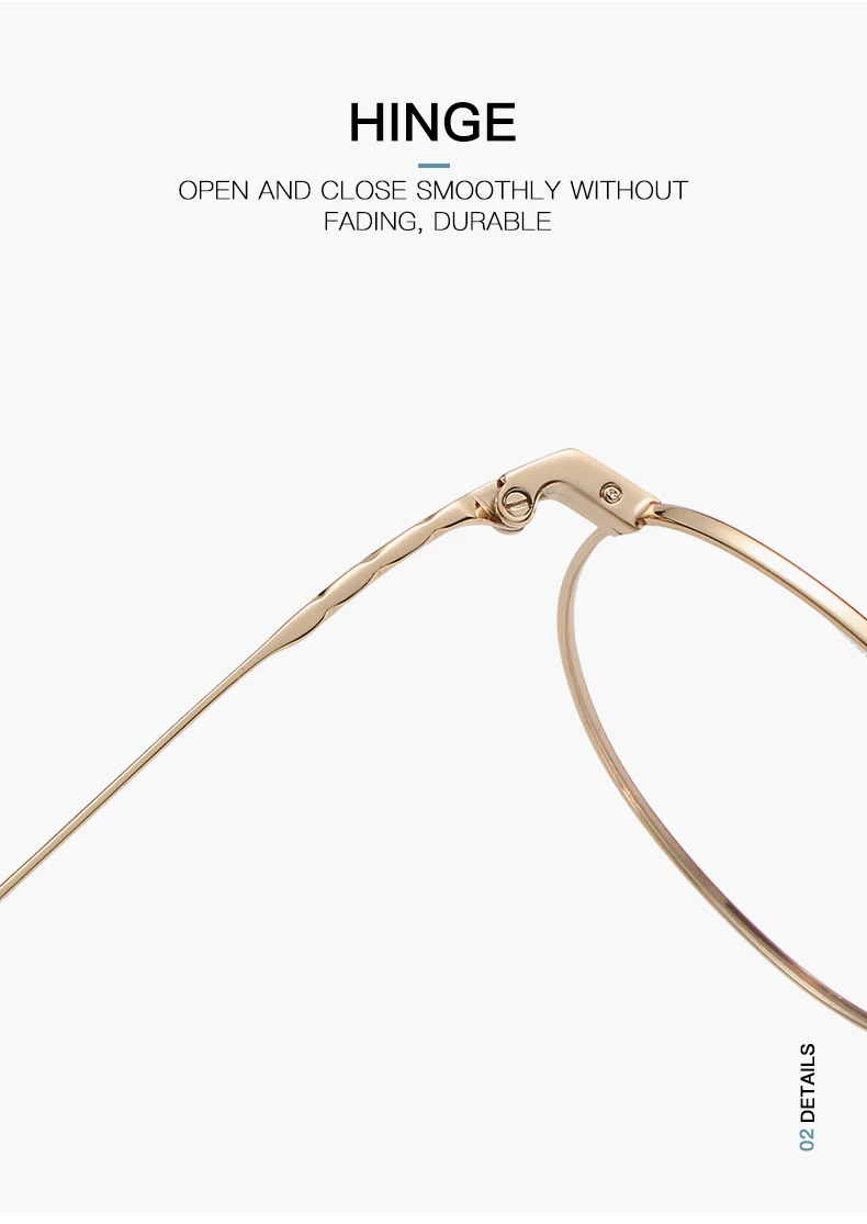 ZENOTTIC Occhiali da vista rotondi da donna in titanio puro Occhiali da vista personalizzati anti-blu-ray fotocromatici miopia/ipermetropia