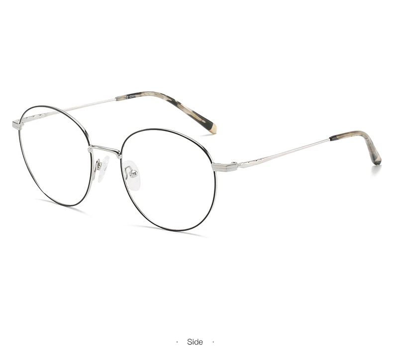 ZENOTTIC Occhiali da vista rotondi da donna in titanio puro Occhiali da vista personalizzati anti-blu-ray fotocromatici miopia/ipermetropia