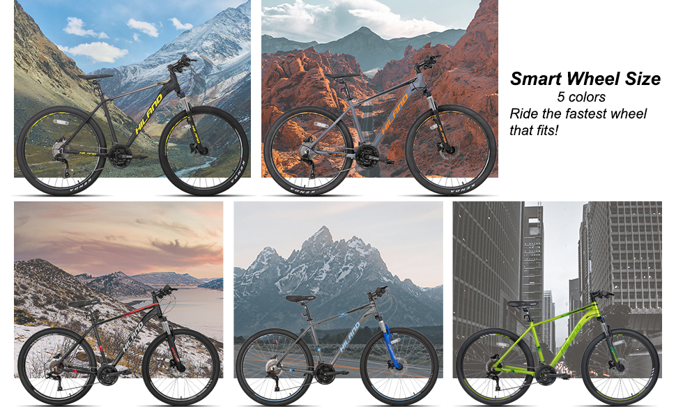 Hiland Mountain Bike in alluminio a 21 velocità, freni a disco idraulici, forcella con sospensione bloccabile, ruota da 27,5 pollici, bici da uomo