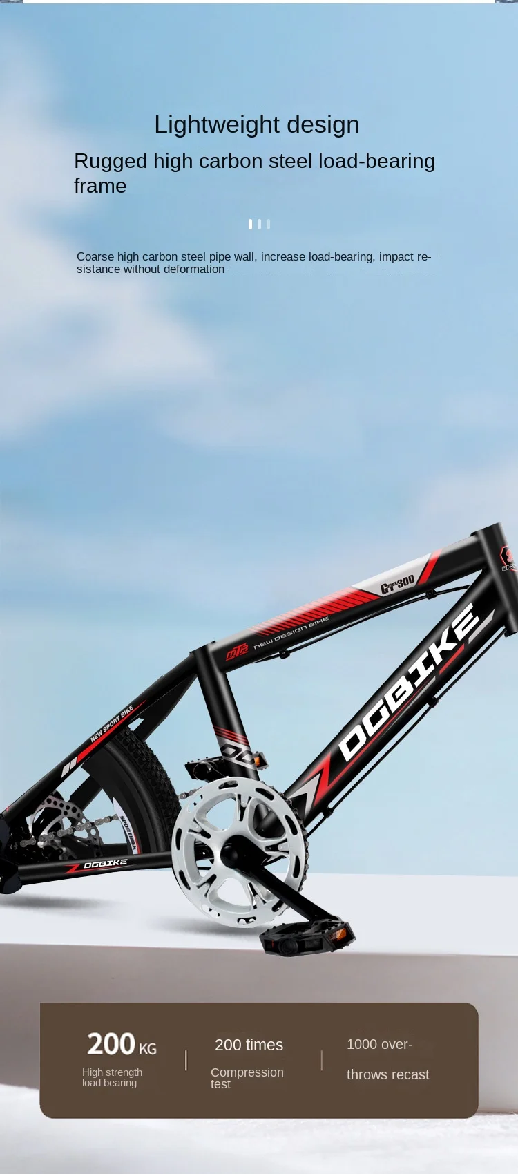 Selfree Bicicletta per bambini a una ruota Bicicletta da montagna a velocità variabile Bicicletta da esterno per studenti di 6-12 anni Velocità variabile a 7 velocità