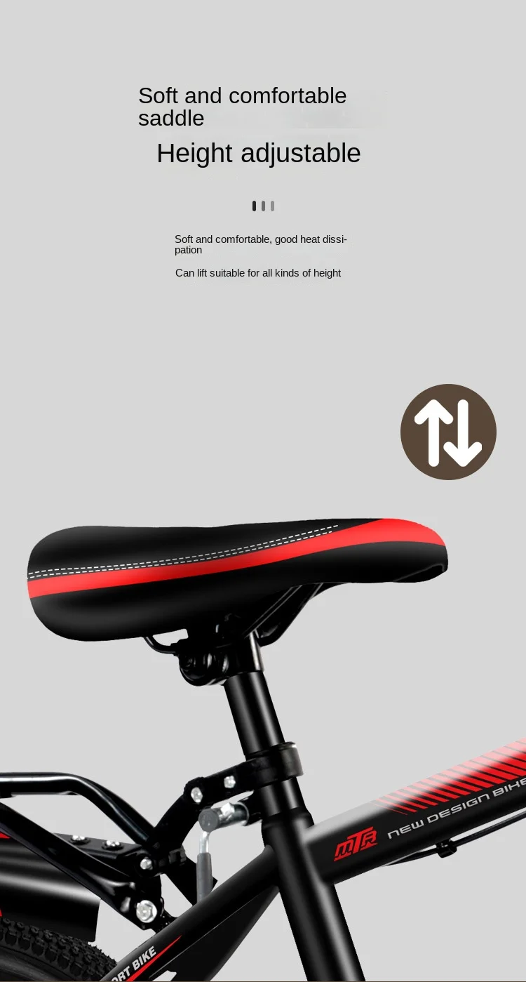 Selfree Bicicletta per bambini a una ruota Bicicletta da montagna a velocità variabile Bicicletta da esterno per studenti di 6-12 anni Velocità variabile a 7 velocità