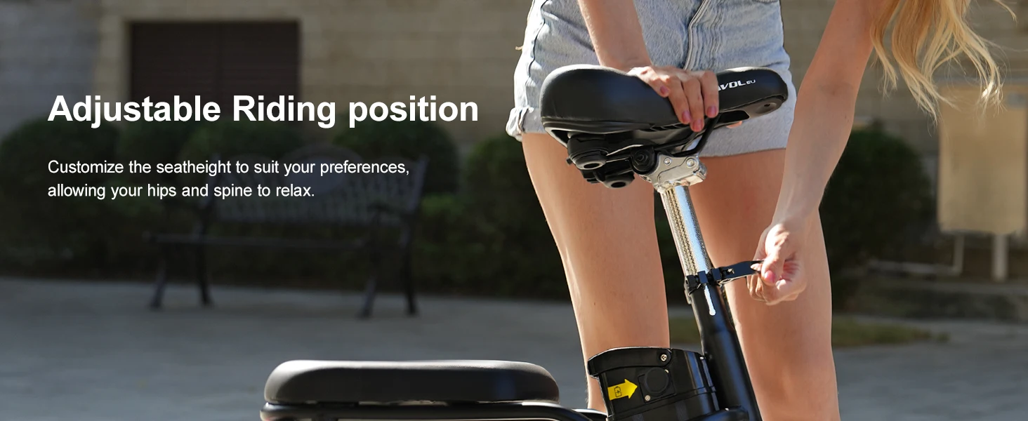 E-Bike da 16 pollici, dotata di batteria da 36V 11.4Ah e motore da 250W. Raggiunge velocità fino a 25 km/h con una autonomia di 35-50 km.