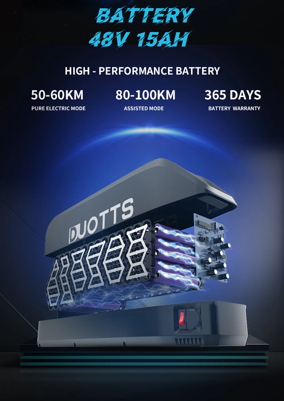 DUOTTS C29 Adluts Bici elettrica 750W Motore 48V15AH Batteria DUOTTS Controllo APP Pneumatici da 29 pollici E-bike 21 Velocità Bici elettrica da città