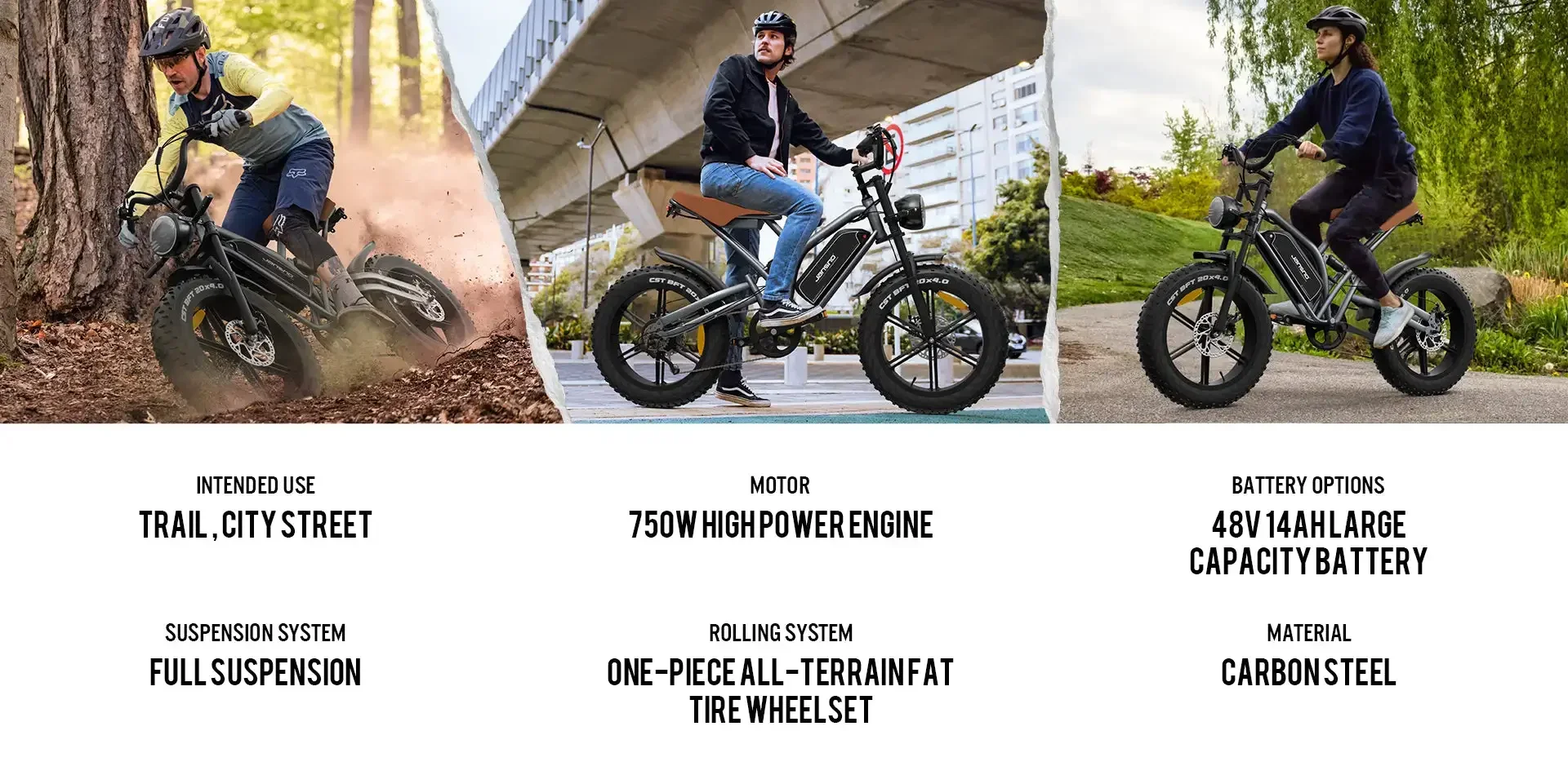 JANSNO X50 Bici Elettrica 750W Motore 48V17AH Batteria 20*4 pollici All Terrain Fat Tire Per Adulti E Bike 7 Velocità Shimano Bicicletta Elettrica