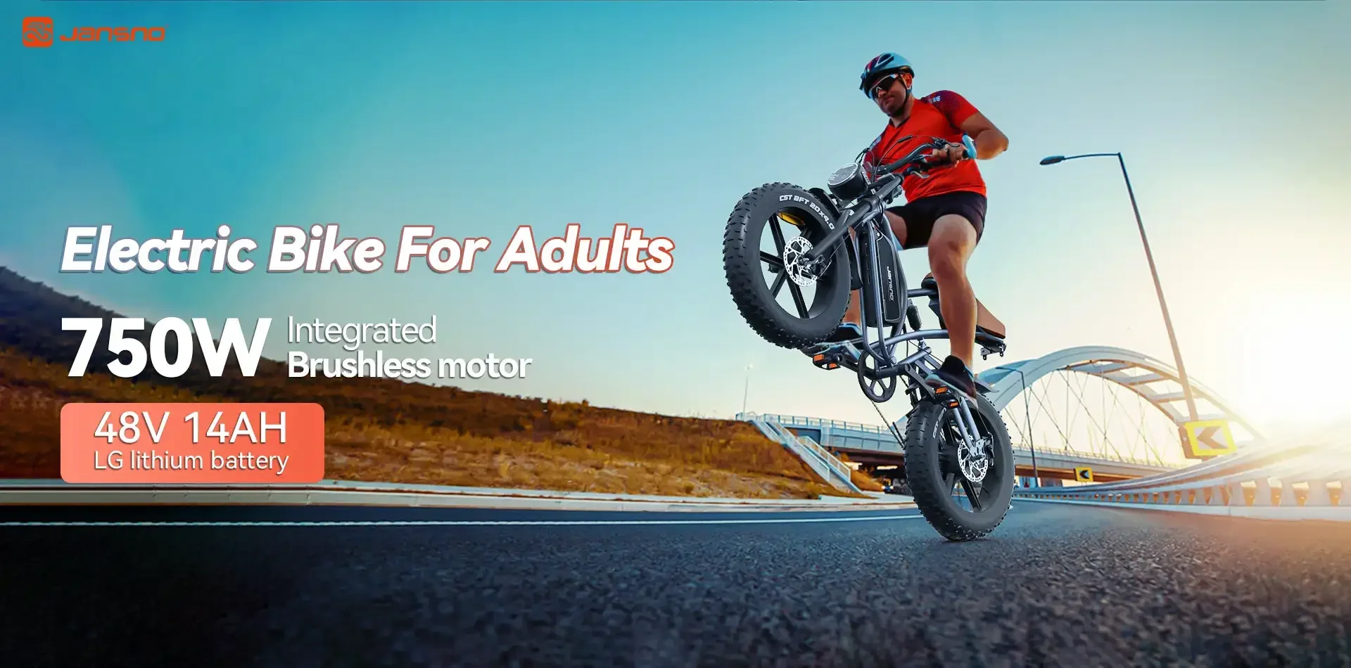 JANSNO X50 Bici Elettrica 750W Motore 48V17AH Batteria 20*4 pollici All Terrain Fat Tire Per Adulti E Bike 7 Velocità Shimano Bicicletta Elettrica