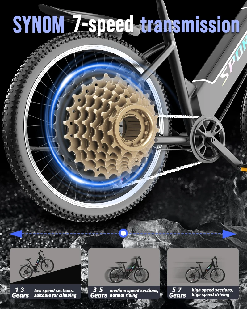 DEEPOWER F26 Bici Elettrica 750W 48V 10AH Batteria Fuoristrada Adulti Pendolarismo Ebike Velocità Massima 35KM/H Motocicletta All-Terrain Ebike