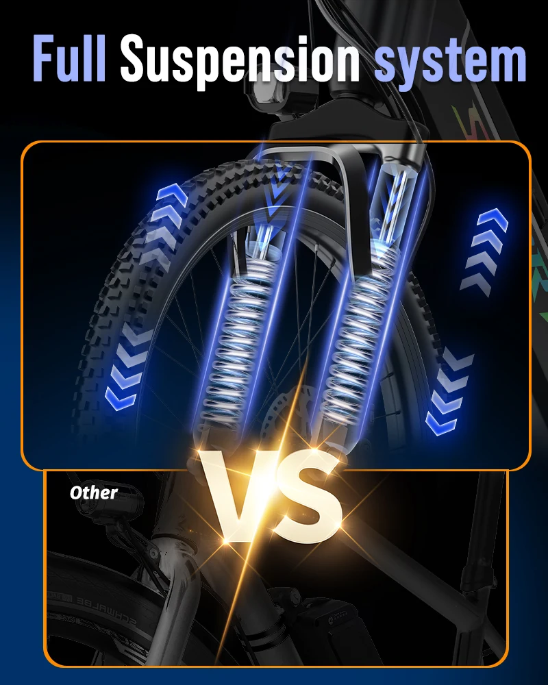 DEEPOWER F26 Bici Elettrica 750W 48V 10AH Batteria Fuoristrada Adulti Pendolarismo Ebike Velocità Massima 35KM/H Motocicletta All-Terrain Ebike