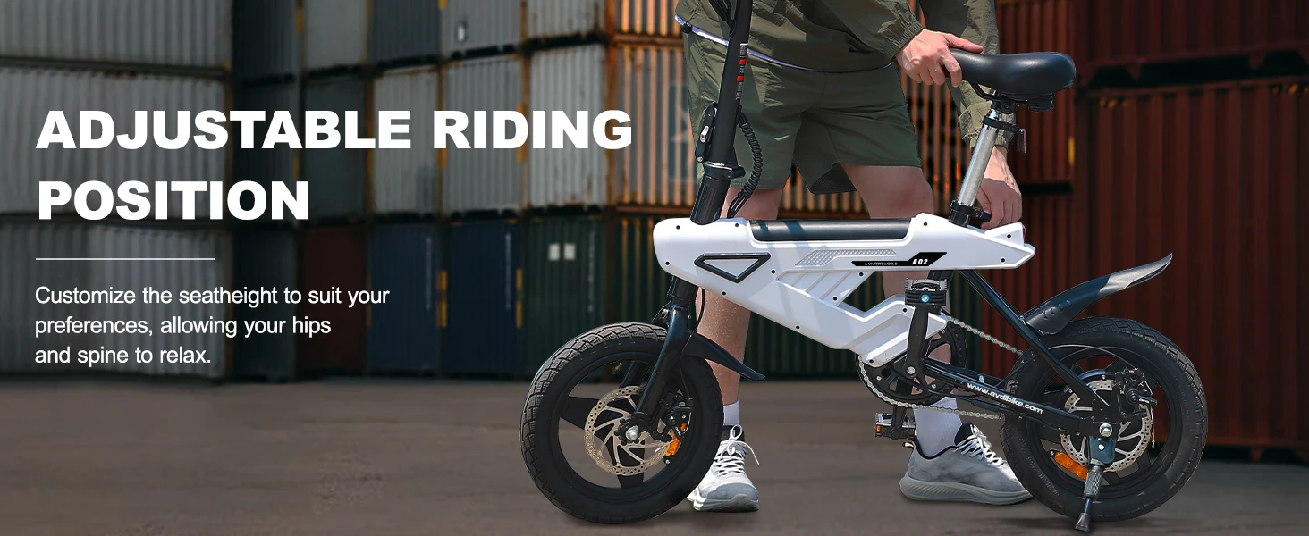 Bicicletta Elettrica E-bike con Ruote da 14 Pollici (Piccole), Batteria 36V 6.4Ah, Display LCD Digitale, Motore 250W e Velocità Fino a 25 km/h