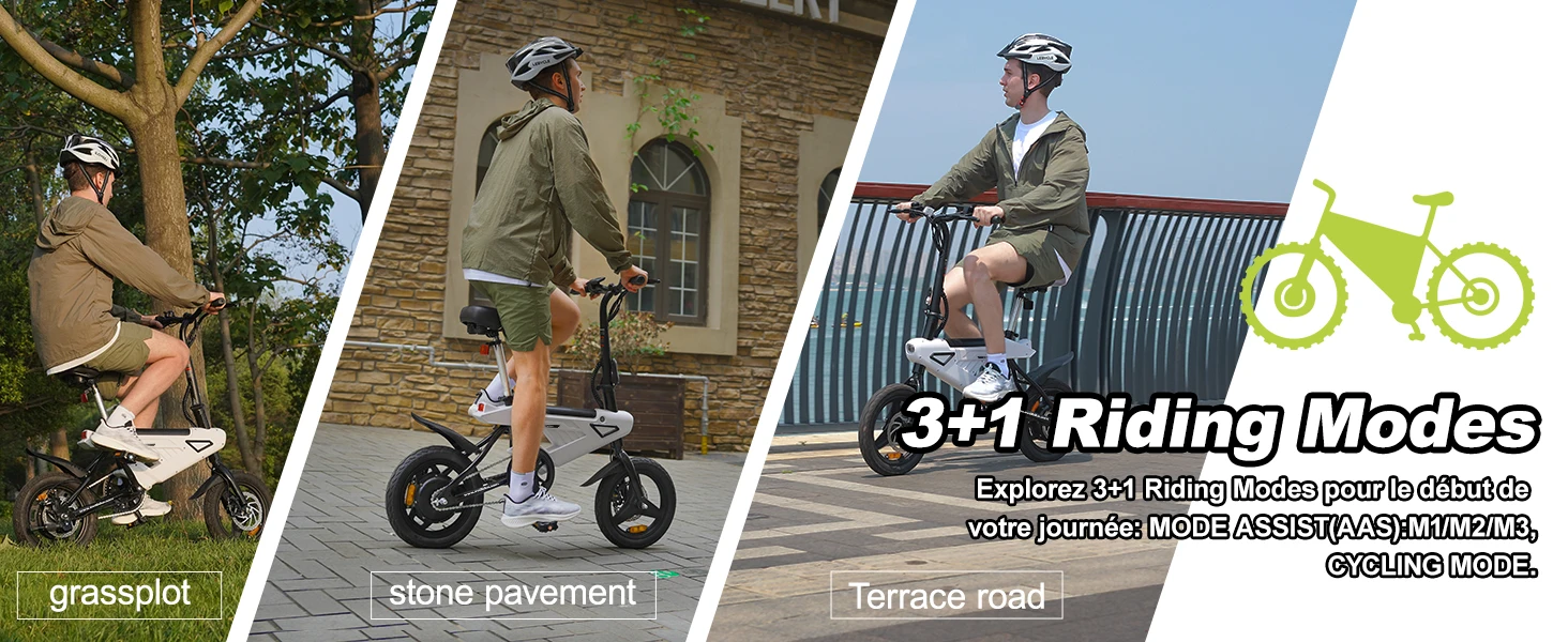 Bicicletta Elettrica E-bike con Ruote da 14 Pollici (Piccole), Batteria 36V 6.4Ah, Display LCD Digitale, Motore 250W e Velocità Fino a 25 km/h