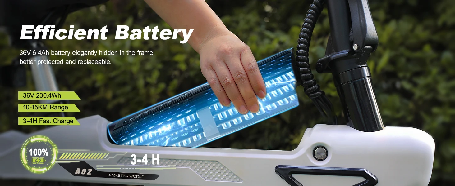 Bicicletta Elettrica E-bike con Ruote da 14 Pollici (Piccole), Batteria 36V 6.4Ah, Display LCD Digitale, Motore 250W e Velocità Fino a 25 km/h