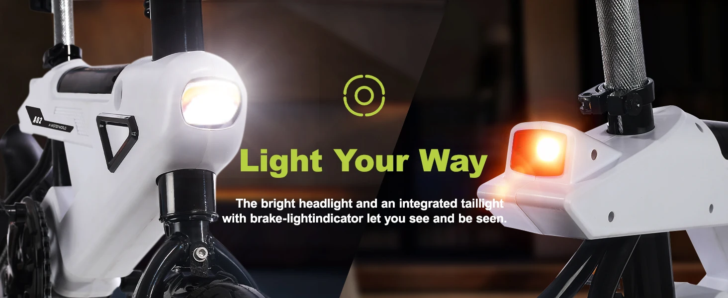 Bicicletta Elettrica E-bike con Ruote da 14 Pollici (Piccole), Batteria 36V 6.4Ah, Display LCD Digitale, Motore 250W e Velocità Fino a 25 km/h