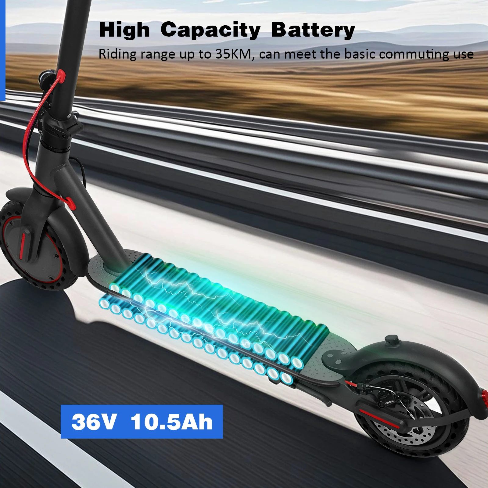 ES80/M365 X1 Scooter Elettrico 36V 10.5Ah 500W Motore 35KM Lungo Raggio 31KM/H 8.5 Pollici Pneumatici Solidi Pieghevole Smart APP EScooter