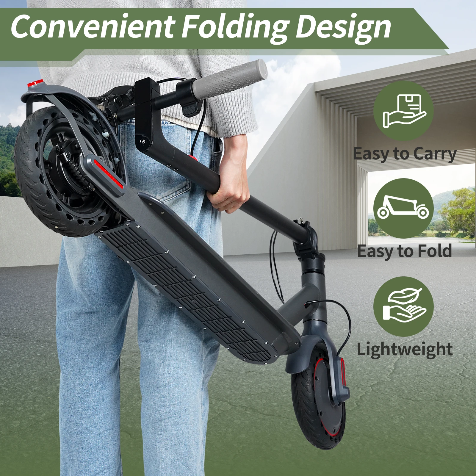 ES80/M365 X1 Scooter Elettrico 36V 10.5Ah 500W Motore 35KM Lungo Raggio 31KM/H 8.5 Pollici Pneumatici Solidi Pieghevole Smart APP EScooter