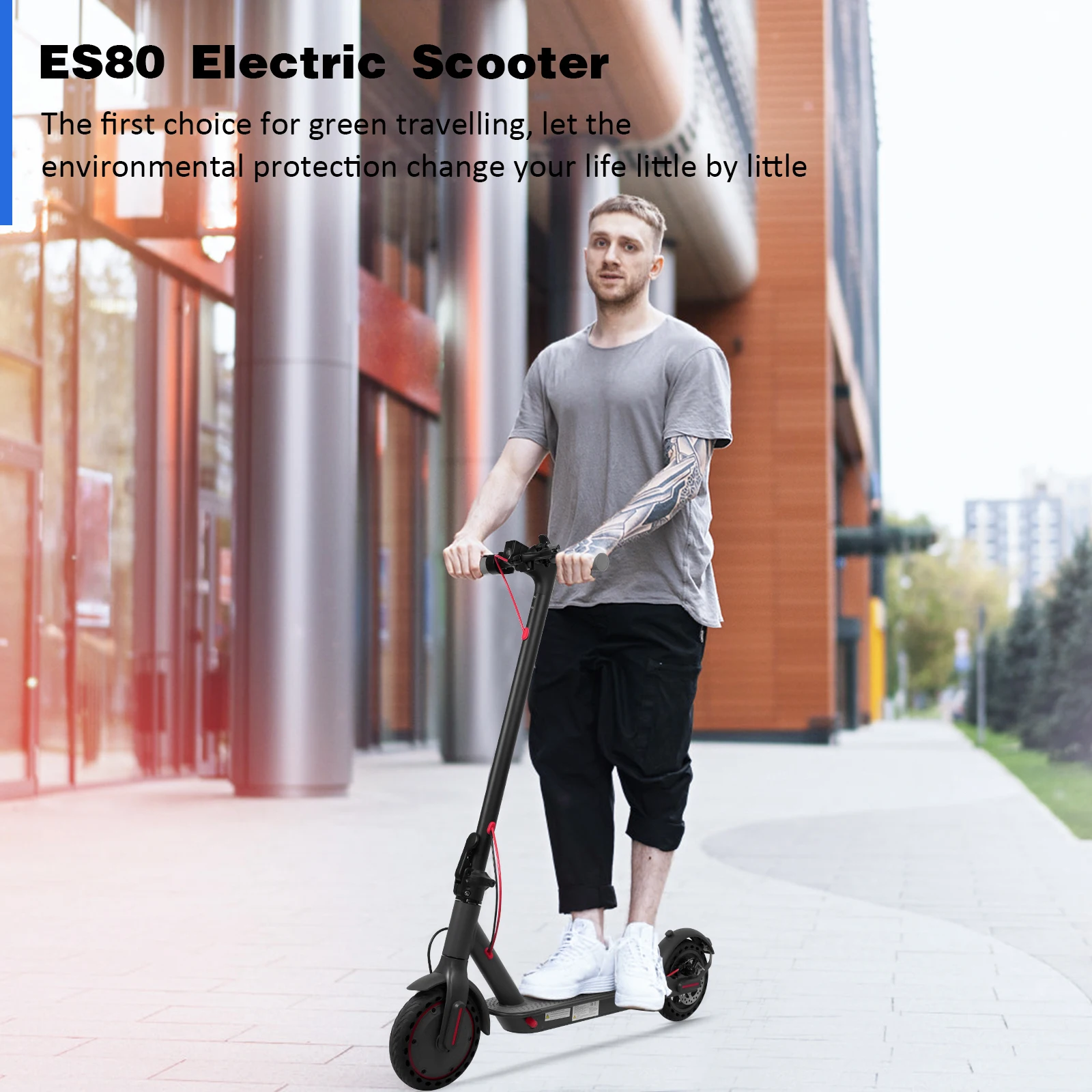 ES80/M365 X1 Scooter Elettrico 36V 10.5Ah 500W Motore 35KM Lungo Raggio 31KM/H 8.5 Pollici Pneumatici Solidi Pieghevole Smart APP EScooter