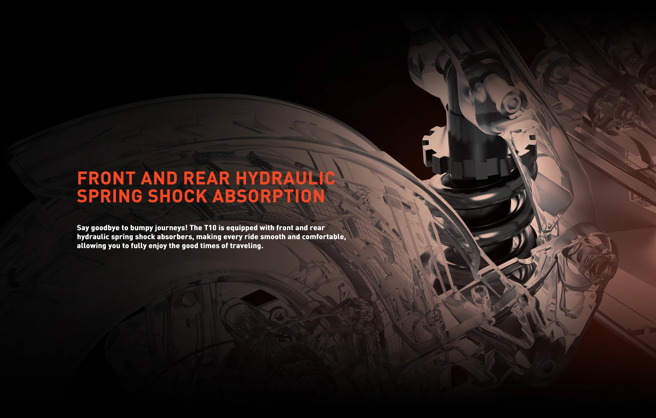 JOYOR T10 Monopattino Elettrico Pieghevole , Motore 1000W*2, Monopattino Elettrico Fuoristrada Da 10 Pollici, Pneumatici Fuoristrada, Batteria 60V18AH, Monopattino Elettrico Per Adulti