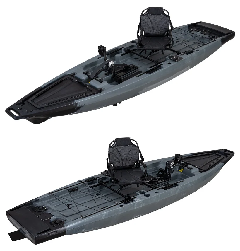 Kayak funzionale a pedale per pesca in mare per due persone disponibile con elica Flipper e motore da traina