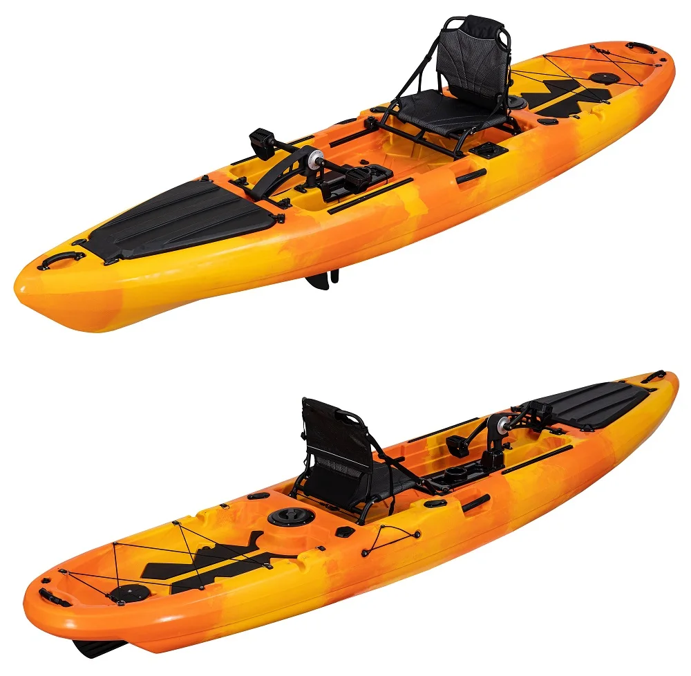Kayak funzionale a pedale per pesca in mare per due persone disponibile con elica Flipper e motore da traina