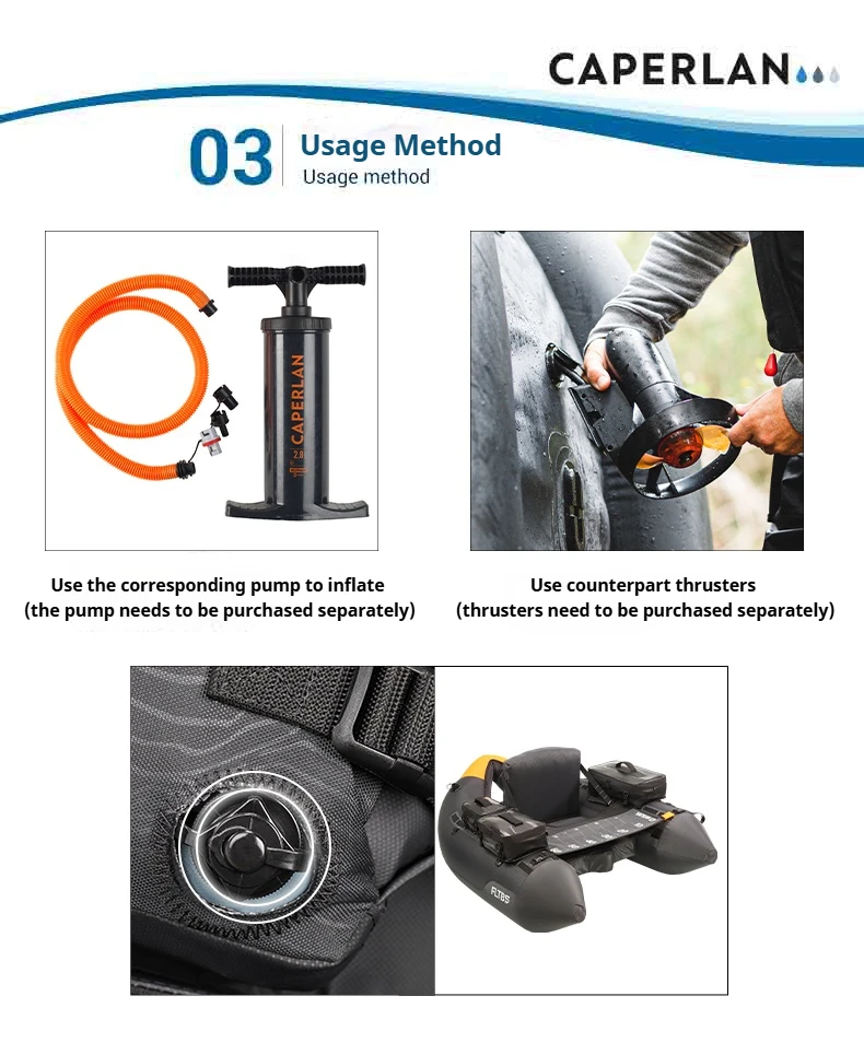 Barca galleggiante con esca singola in PE da 6 kg, kayak da pesca gonfiabile con doppi camere d'aria, zattera pontone pieghevole antiforatura per la pesca con l'amo