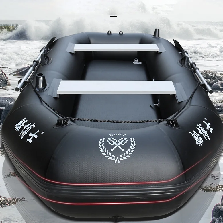 Zattera per barca professionale Set gonfiabile Gommone Barche a remi per adulti Kayak Canoa Pesca Barca alla deriva pieghevole resistente allo strappo