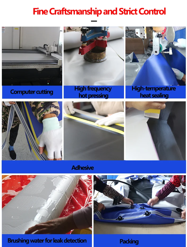 Zattera per barca professionale Set gonfiabile Gommone Barche a remi per adulti Kayak Canoa Pesca Barca alla deriva pieghevole resistente allo strappo