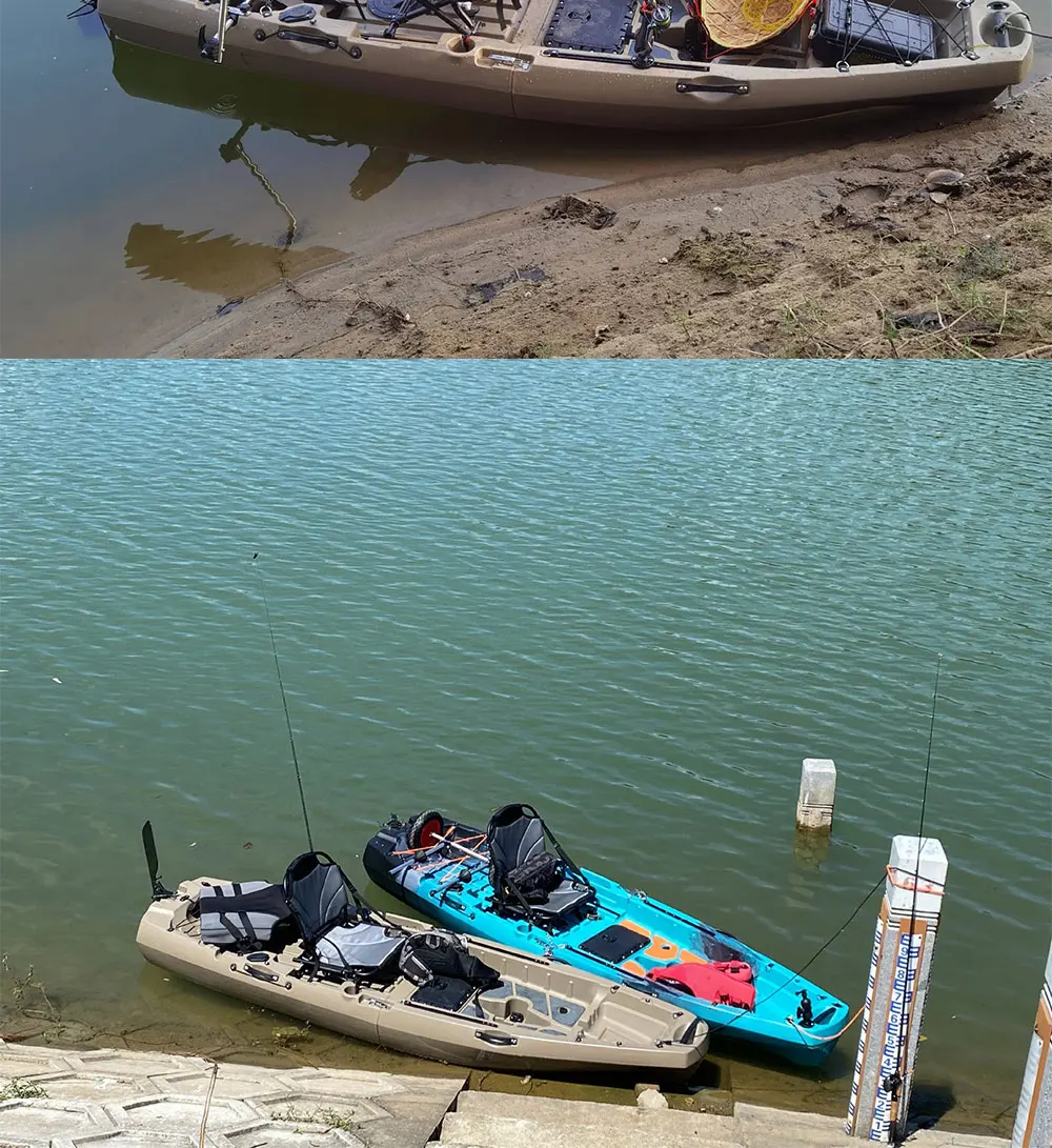 LLDPE Kayak modulare con motore Canoa per barca da pesca con sedile e pagaia Zattera montata portatile per la pesca all'aperto alla deriva