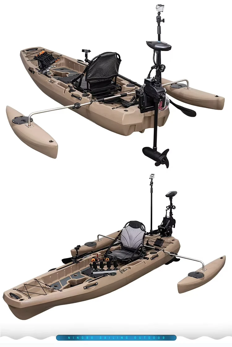 LLDPE Kayak modulare con motore Canoa per barca da pesca con sedile e pagaia Zattera montata portatile per la pesca all'aperto alla deriva