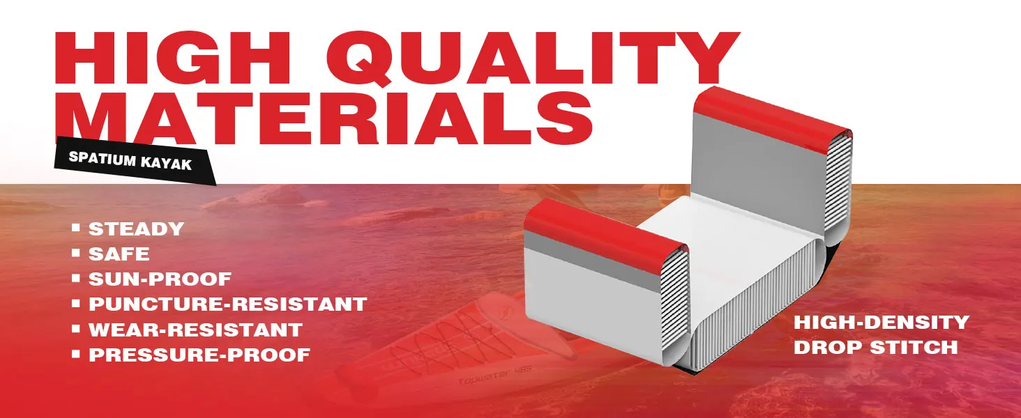 Kayak gonfiabile da pavimento DropStitch ad alta resistenza per canoa gonfiabile Spatium 2-3 persone per la pesca