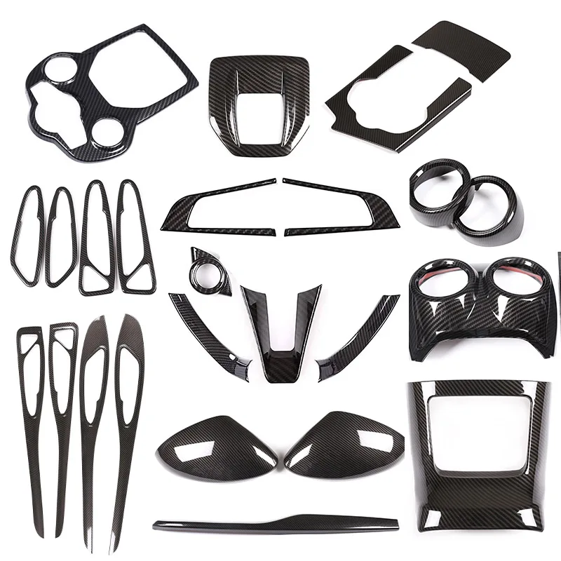 ABS In Fibra di Carbonio Per Alfa Romeo Stelvio 2017-2020 Interni Auto Trim Adesivo Accessori Auto Modifica Car Styling