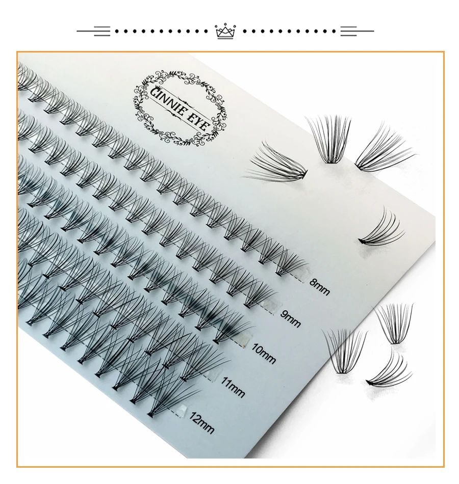 Nuovo 100 Cluster Ciglia Cluster Individuale Ready Fan Mazzi di Estensione Ciglia di Visone 20D/30D Russia Volume Bundle Cashmere Lash