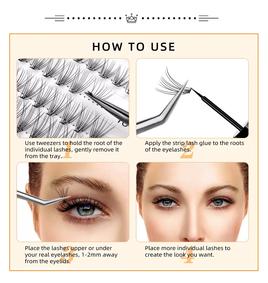 Nuovo 100 Cluster Ciglia Cluster Individuale Ready Fan Mazzi di Estensione Ciglia di Visone 20D/30D Russia Volume Bundle Cashmere Lash