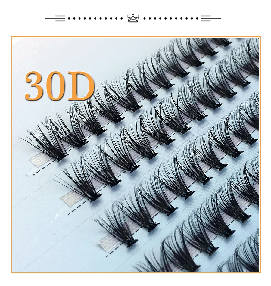 Nuovo 100 Cluster Ciglia Cluster Individuale Ready Fan Mazzi di Estensione Ciglia di Visone 20D/30D Russia Volume Bundle Cashmere Lash