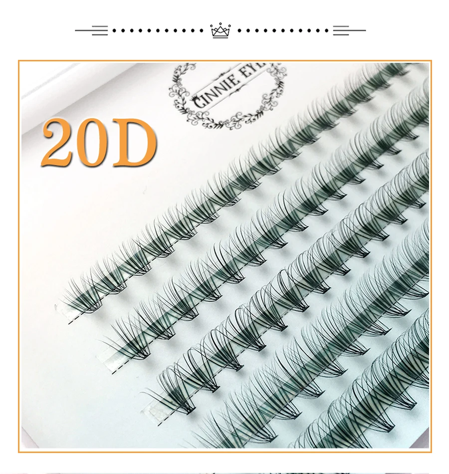 Nuovo 100 Cluster Ciglia Cluster Individuale Ready Fan Mazzi di Estensione Ciglia di Visone 20D/30D Russia Volume Bundle Cashmere Lash