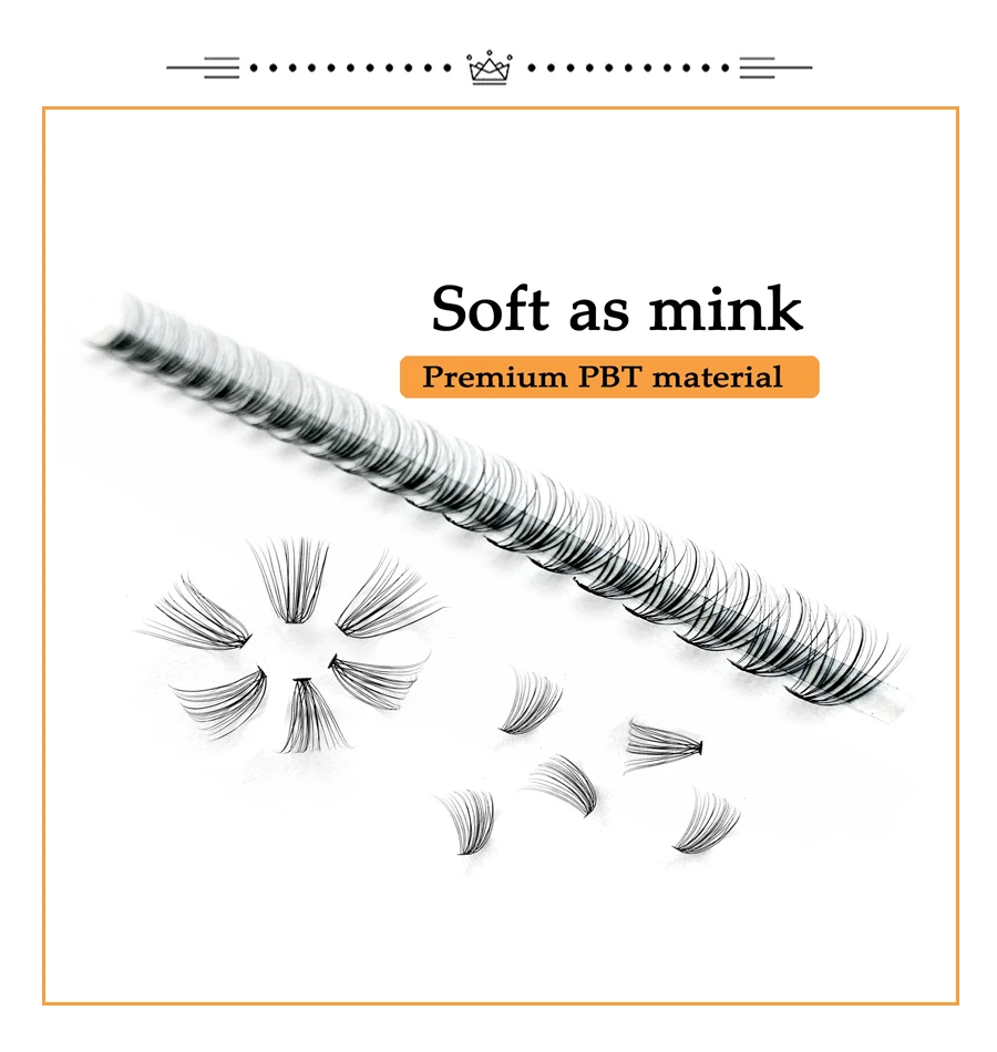 Nuovo 100 Cluster Ciglia Cluster Individuale Ready Fan Mazzi di Estensione Ciglia di Visone 20D/30D Russia Volume Bundle Cashmere Lash