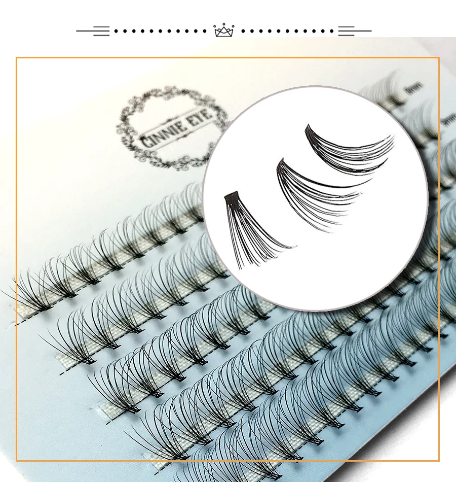 Nuovo 100 Cluster Ciglia Cluster Individuale Ready Fan Mazzi di Estensione Ciglia di Visone 20D/30D Russia Volume Bundle Cashmere Lash