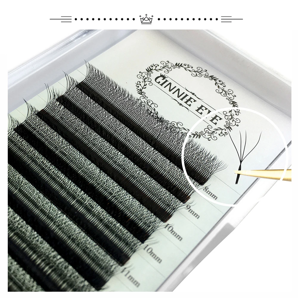 Nuovi Cilios 4D W Estensioni delle ciglia Misto 5D Wispy Ciglia finte Curl C/D Naturale Individuale Lash Cluster Premade Russia Volume Fans
