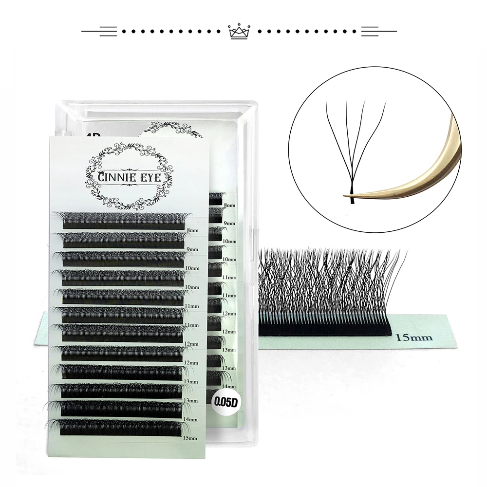 Nuovi Cilios 4D W Estensioni delle ciglia Misto 5D Wispy Ciglia finte Curl C/D Naturale Individuale Lash Cluster Premade Russia Volume Fans