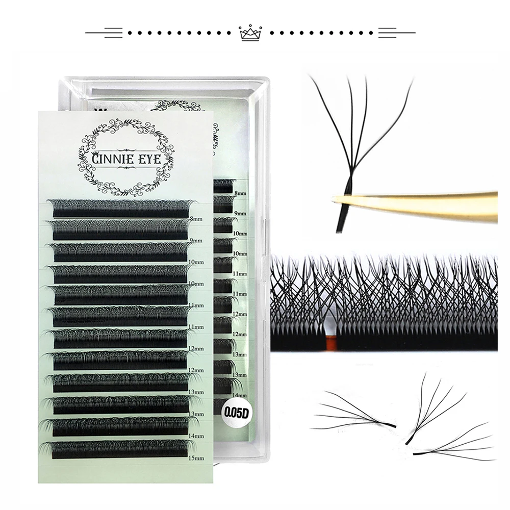 Nuovi Cilios 4D W Estensioni delle ciglia Misto 5D Wispy Ciglia finte Curl C/D Naturale Individuale Lash Cluster Premade Russia Volume Fans