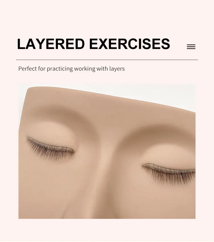 Vassoio pratico 3 in 1 testa pratica in plastica economica con occhi per l'estensione delle ciglia Logo privato delle palpebre sostituibili