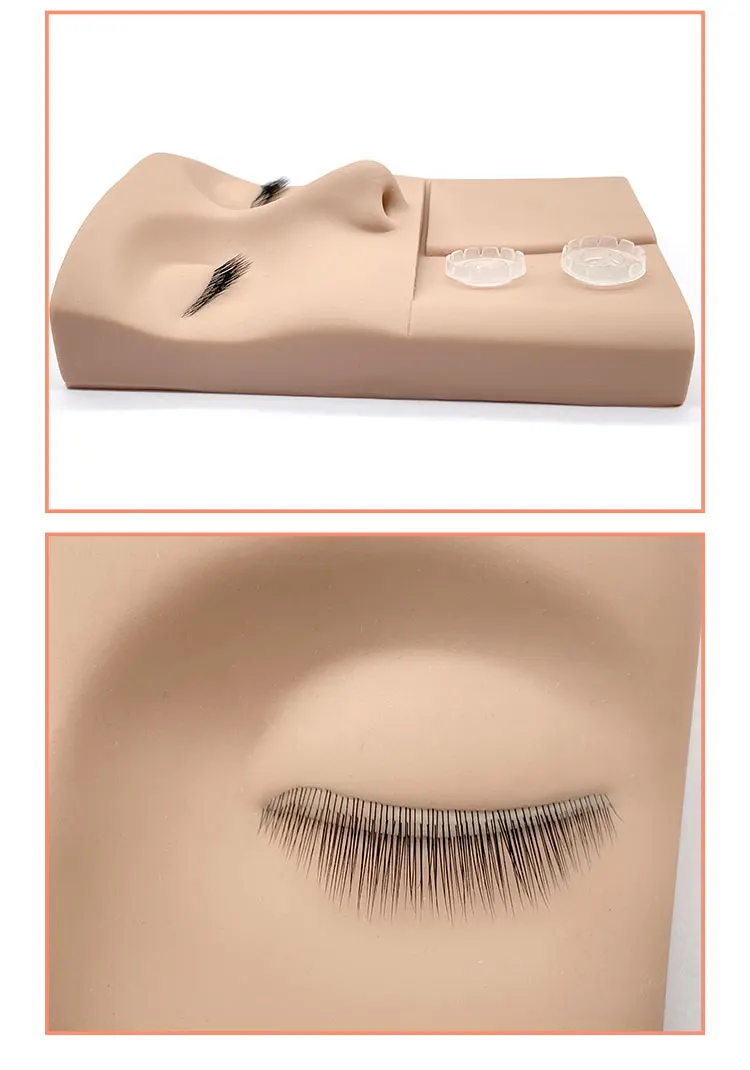 Vassoio pratico 3 in 1 testa pratica in plastica economica con occhi per l'estensione delle ciglia Logo privato delle palpebre sostituibili