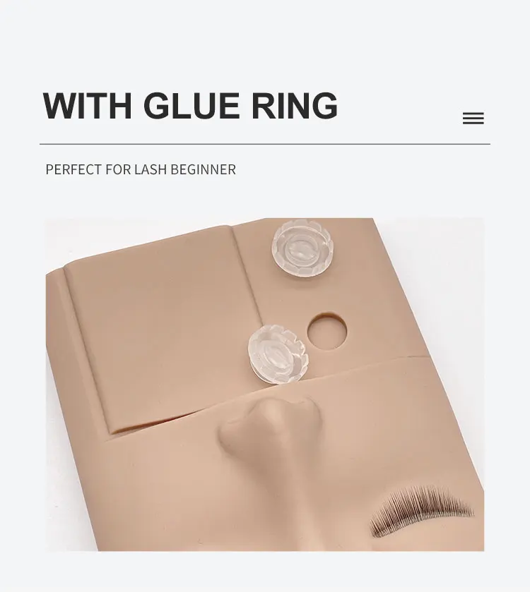 Vassoio pratico 3 in 1 testa pratica in plastica economica con occhi per l'estensione delle ciglia Logo privato delle palpebre sostituibili