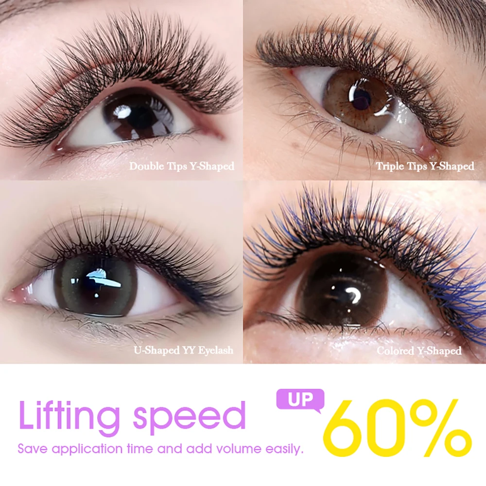 MASSCAKU U Forma YY Ciglia Finte 8-15mm Mix CD Curl Doppie Punte Estensione Ciglia Hand-wowen Ciglia Individuali All'ingrosso