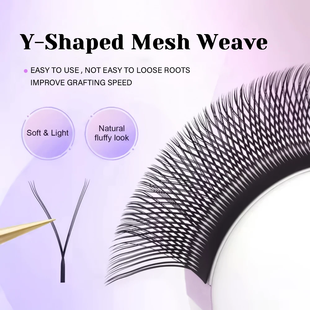 MASSCAKU U Forma YY Ciglia Finte 8-15mm Mix CD Curl Doppie Punte Estensione Ciglia Hand-wowen Ciglia Individuali All'ingrosso