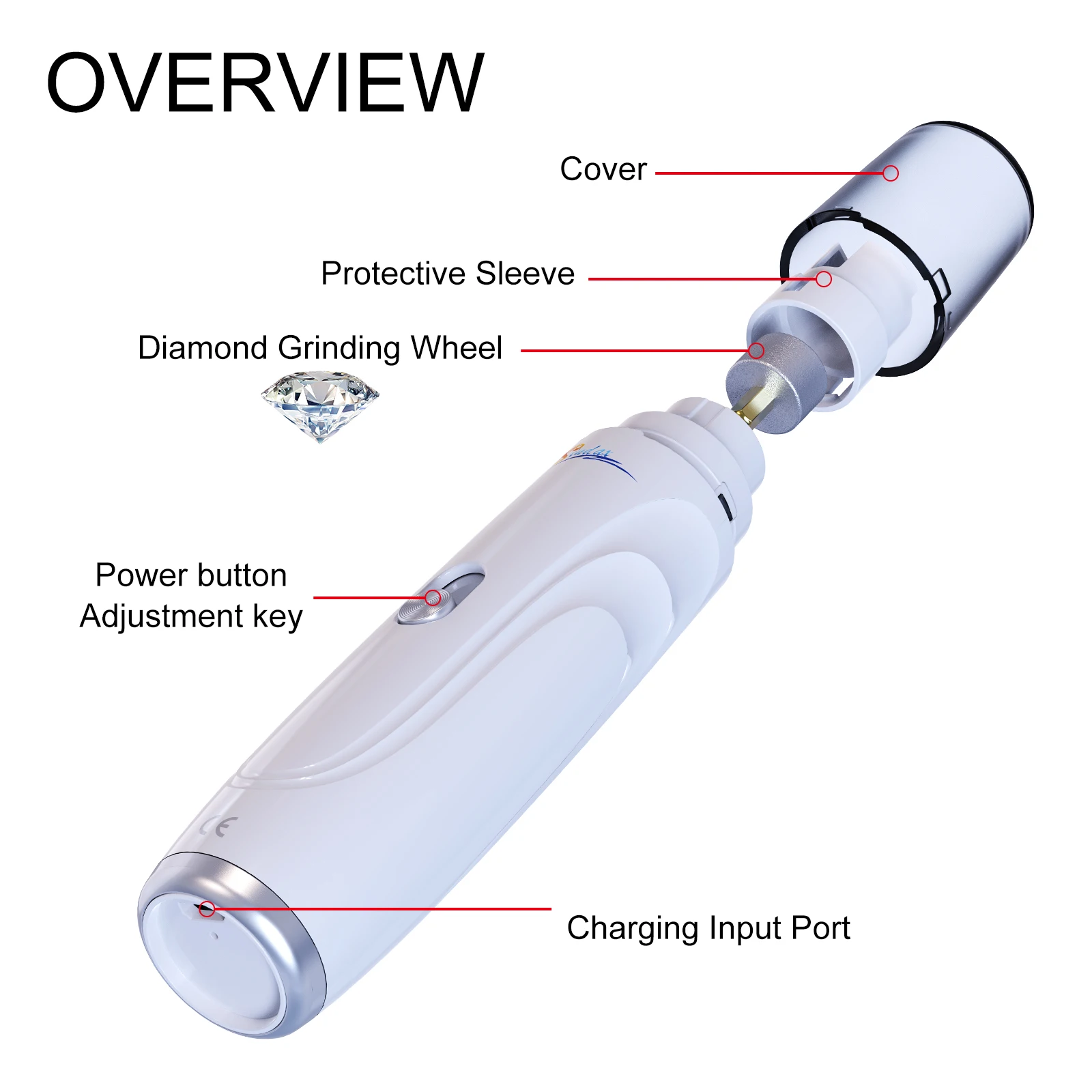 Smerigliatrice per unghie per cani Tagliacapelli e tagliacapelli elettrico ricaricabile USB per animali domestici Zampe indolori Toelettatura Lima per unghie per cani silenziosa a 2 velocità Smerigliatrice per unghie per cani Tagliacapelli e tagliacapelli elettrico ricaricabile USB per animali domestici Zampe indolori Toelettatura Lima per unghie per cani silenziosa a 2 velocità